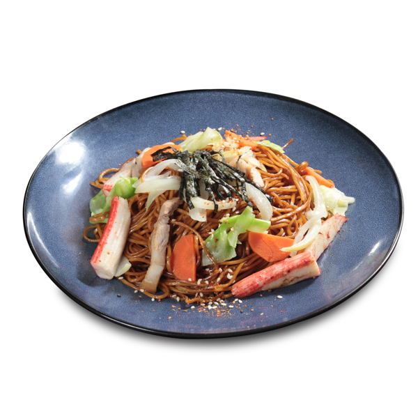 【カニカマと豚肉の焼きそば】の切り抜きデザイン向きグラフィック素材。ファイルサイズ約 55.1MB、4500 * 4500 ピクセルの切り抜き済みのPSDファイルです。【一部の素材にはシャドウレイヤーが含まれており、Photoshopなどの写真編集ソフトでレイヤーの表示・非表示を自由に切り替えられます】