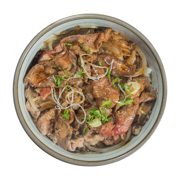 【焼き醤油牛丼】の背景切り取り処理済み商用可能ダウンロード可能映像素材。ファイルサイズ約 49.6MB、3583 * 3583 ピクセルの切り抜き済みのPSDファイルです。【一部の素材にはシャドウレイヤーが含まれており、Photoshopなどの写真編集ソフトでレイヤーの表示・非表示を自由に切り替えられます】