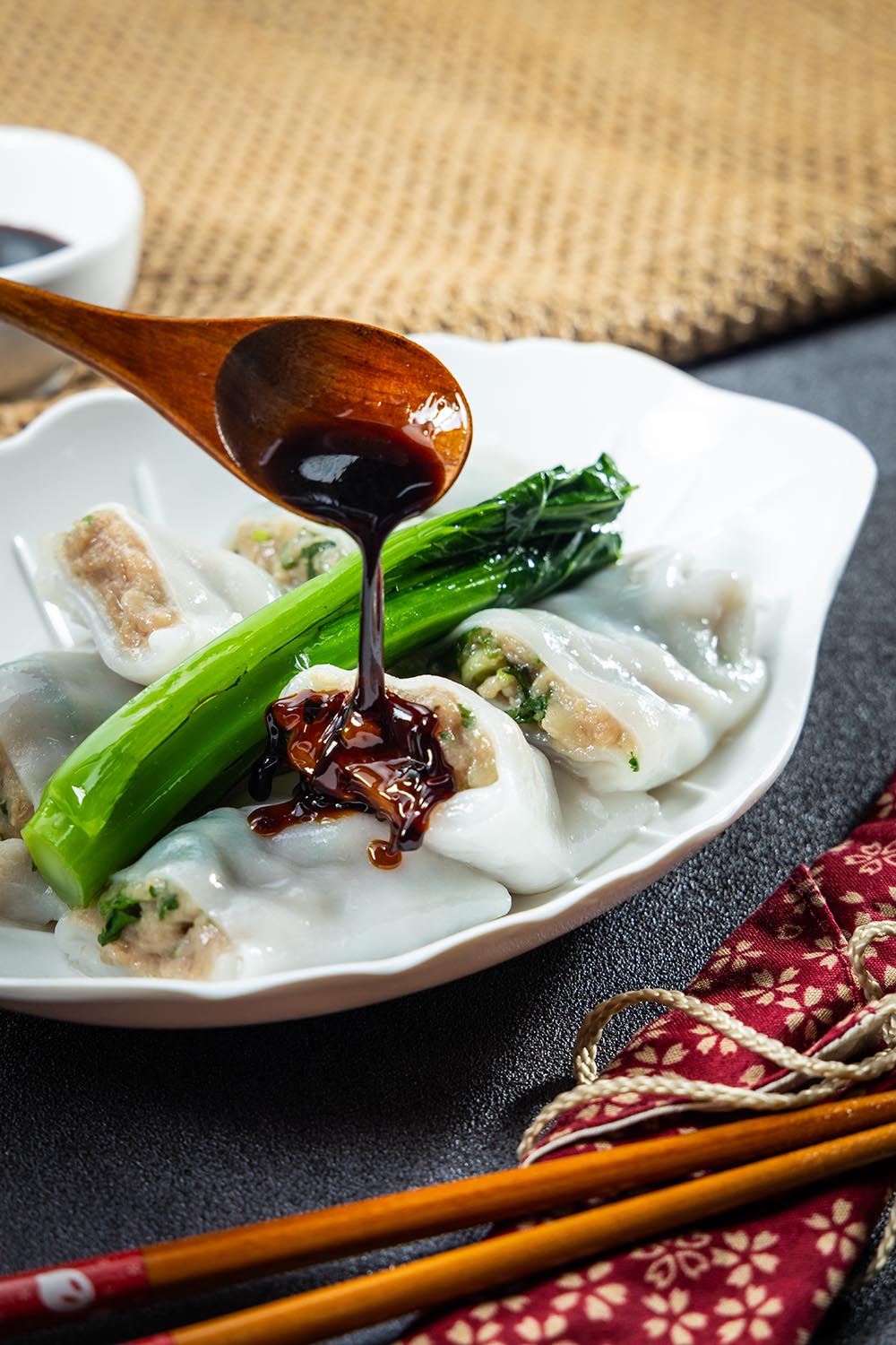 B級グルメ「牛肉入り腸粉」