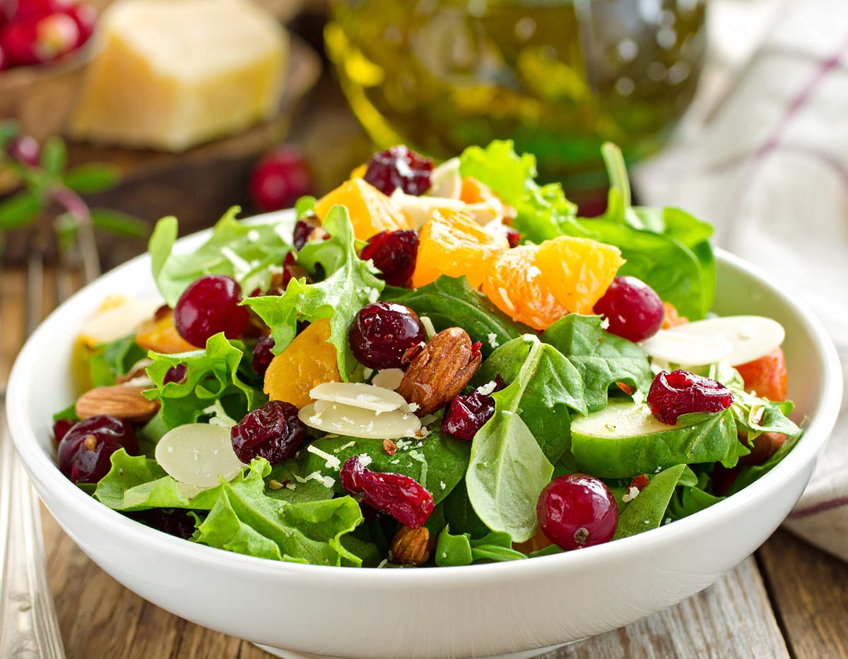 tuscan cranberry almond salad